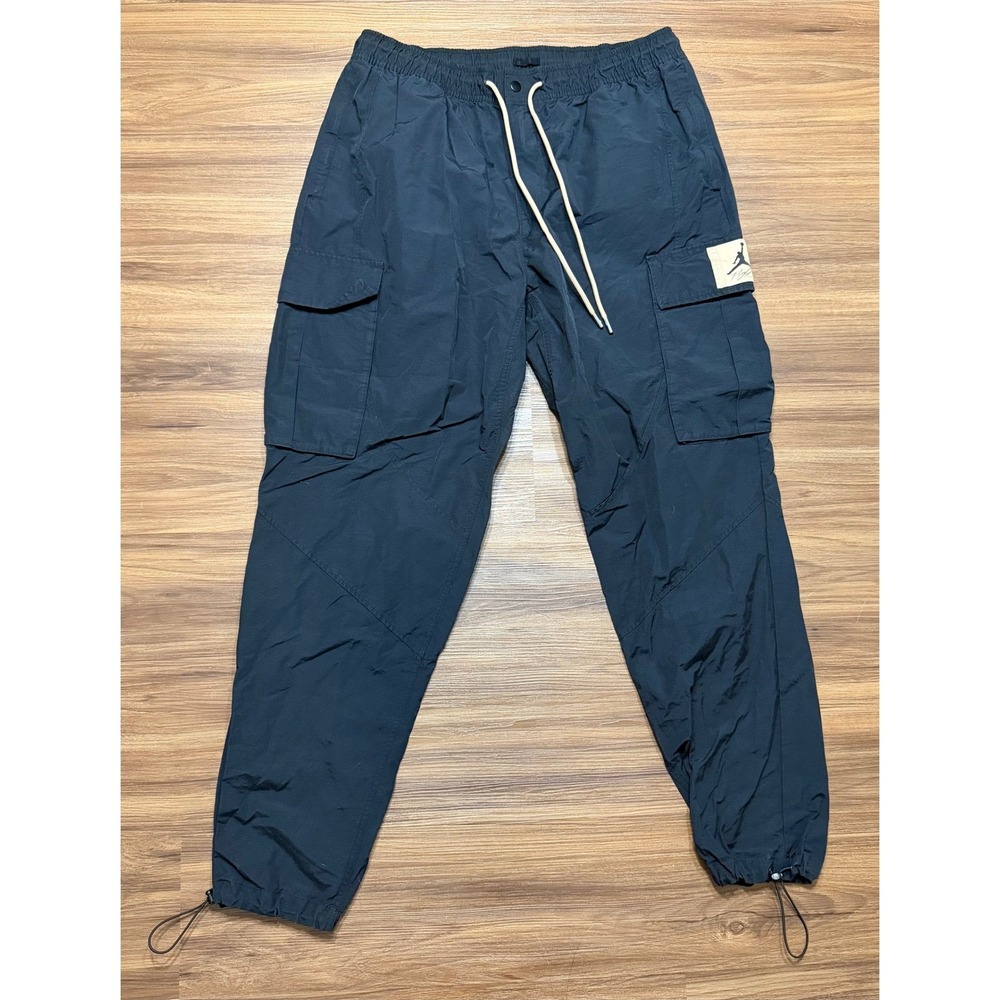 Nike Air Jordan Flight Heritage Cargo Pants Mens Black Hemp (DC7450-010) Sz Xl